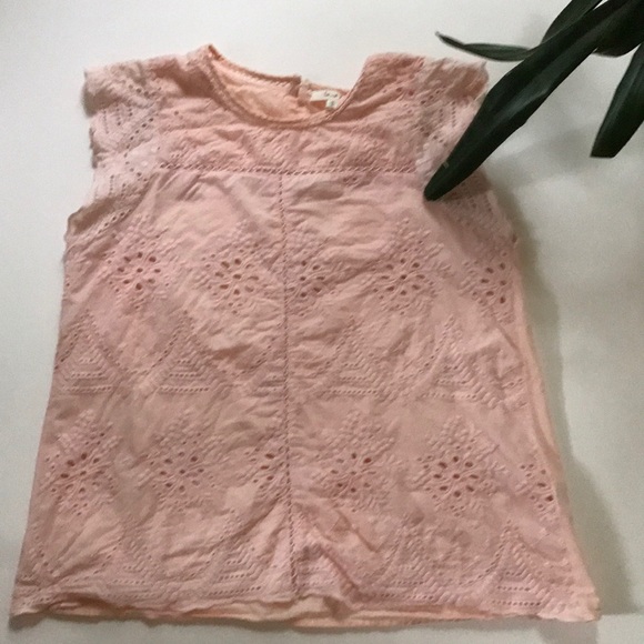 Blush Pink Embroidered Sleeveless Blouse M - Picture 1 of 6